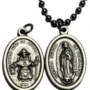 Lady of Guadalupe/Niño de Atocha 2 Sided Necklace