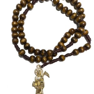Santa Muerte Wooden Rosary